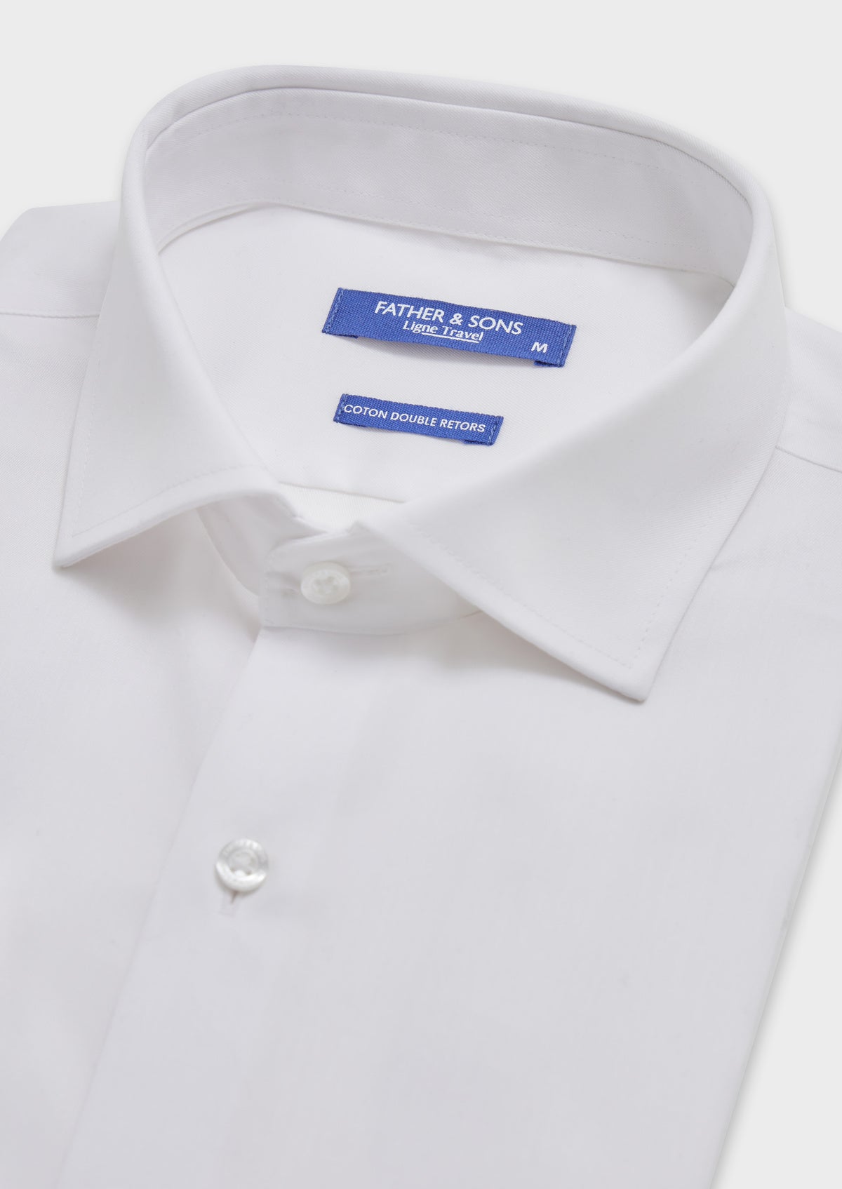 Chemise habillée non-iron Regular en twill de coton uni blanc