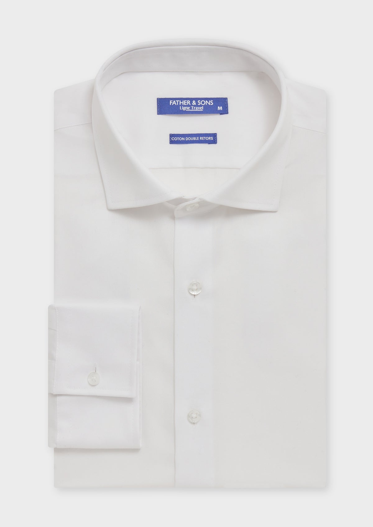 Chemise habillée non-iron Regular en twill de coton uni blanc