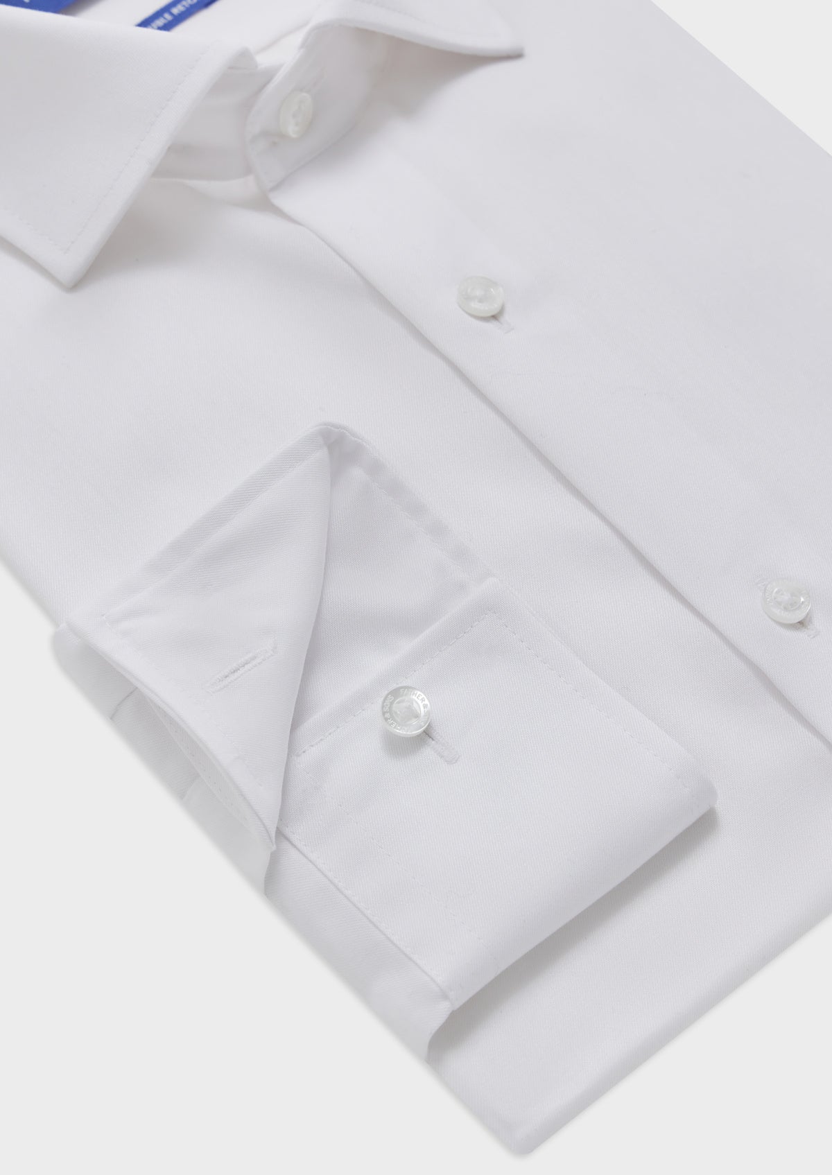 Chemise habillée non-iron Regular en twill de coton uni blanc